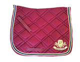 Equestrian Horse Product. Burgundy Dressage Saddle Pad