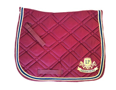 Equestrian Horse Product. Burgundy Dressage Saddle Pad