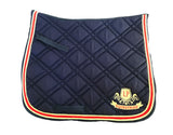 Equestrian Horse Product. Navy Dressage Saddle Pad