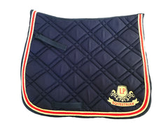 Equestrian Horse Product. Navy Dressage Saddle Pad