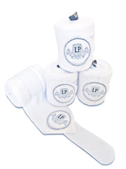 Equestrian Horse Product. White Fleece Bandages